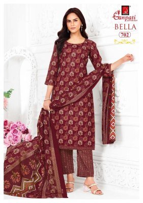 Ganpati Bella Vol 7 Unstitched Cotton Dress Material  Heavy Cotton Top And Bottom  Pure Cotton Dupatta Wholesale dress material catalogs