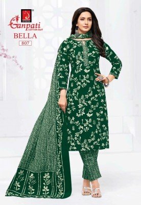 Ganpati Bella Vol 8 Kurti Pant Dupatta Set Comfortable Pure Cotton Prints Wholesale kurtis catalogs