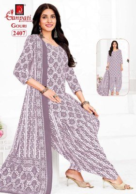 Ganpati Gouri Vol 10 Readymade Patiyala Dress  Pure Cotton Printed Top  Bottom And Dupatta Wholesale kurtis catalogs