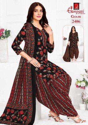 Ganpati Gouri Vol 10 Readymade Patiyala Dress  Pure Cotton Printed Top  Bottom And Dupatta Wholesale kurtis catalogs