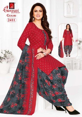Ganpati Gouri Vol 10 Readymade Patiyala Dress  Pure Cotton Printed Top  Bottom And Dupatta Wholesale kurtis catalogs