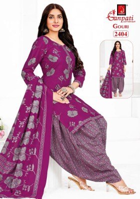Ganpati Gouri Vol 10 Readymade Patiyala Dress  Pure Cotton Printed Top  Bottom And Dupatta Wholesale kurtis catalogs