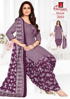 Ganpati Gouri Vol 10 Readymade Patiyala Dress  Pure Cotton Printed Top  Bottom And Dupatta Wholesale kurtis catalogs