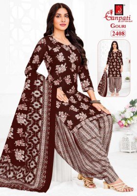 Ganpati Gouri Vol 10 Readymade Patiyala Dress  Pure Cotton Printed Top  Bottom And Dupatta Wholesale kurtis catalogs