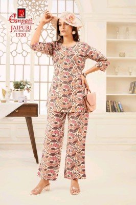 Ganpati Jaipuri Vol 13 Premium Cotton Co ord Set for Women Wholesale co ord set catalogs