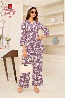 Ganpati Jaipuri Vol 13 Premium Cotton Co ord Set for Women Wholesale co ord set catalogs