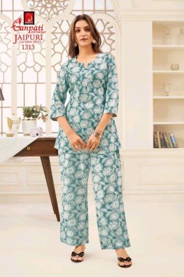 Ganpati Jaipuri Vol 13 Premium Cotton Co ord Set for Women Wholesale co ord set catalogs