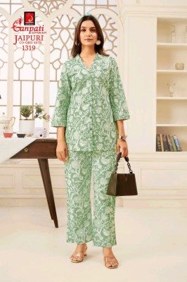 Ganpati Jaipuri Vol 13 Premium Cotton Co ord Set for Women Wholesale co ord set catalogs