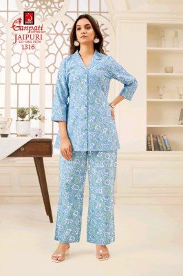 Ganpati Jaipuri Vol 13 Premium Cotton Co ord Set for Women Wholesale co ord set catalogs
