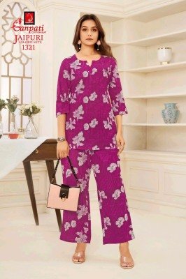 Ganpati Jaipuri Vol 13 Premium Cotton Co ord Set for Women Wholesale co ord set catalogs