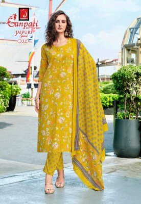 Ganpati Jaipuri Vol 16 Pure Cotton Printed Kurti Pant with Dupatta 3 Piece Ethnic Set Wholesale kurti pant with dupatta Catalogs