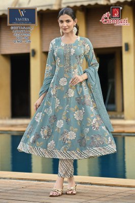 Ganpati Komal Vol-20 Vatican Slub Pant Suit Collection fancy Anarkali suit catalogs