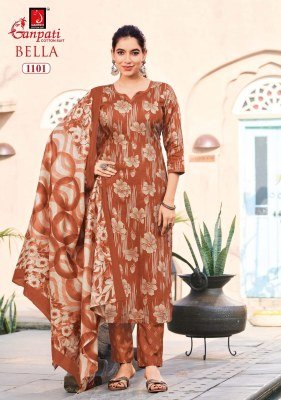 Ganpati Lizza Vol-3 Pure Cotton Printed Kurti Pant with Dupatta kurti pant with dupatta Catalogs