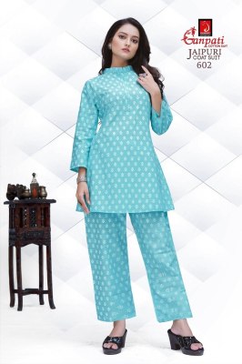 Ganpati by Jaipuri vol 6 heavy pure cotton fancy co ord set catalogue at affordable rate Size wise Combo Set