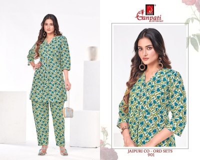 Ganpati by jaipuri vol 9  jaipuri cotton printed co ord set cataloguer at affordable rate co ord set catalogs