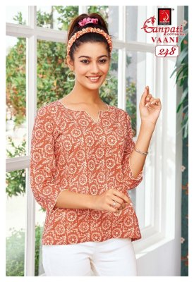 Ganpati by vaani vol 2 pure cotton printed fancy short top catalogue at amavieaxpo western wear catalogs