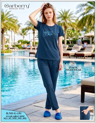 Garberry G-151 Tensil Night Dress – Premium Tensil 2-Piece Nightwear Set 