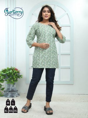 Garberry present fancy pure cotton fabric western top catalogue at low rate western wear catalogs