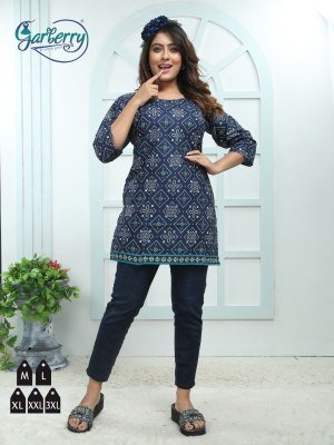 Garberry present fancy pure cotton fabric western top catalogue at low rate western wear catalogs