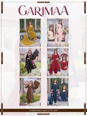 Garimaa Heavy Roman Silk 3 Piece Suit Set with Silver Lace Dupatta readymade suit catalogs