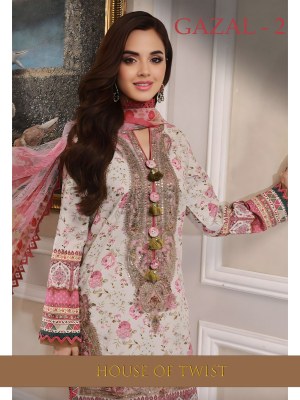 Gazal 2 by house of twist cotton digital printed unstitched suit catalogue at affordable rate 