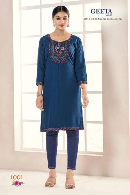 Geeta vol 2 rasian silk embroidery work wholesale kurti kurtis catalogs