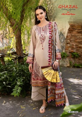 Ghazal vol 3 by Missworld Choice Exclusive Karachi Printed Dress material catalogue at low rate dress material catalogs