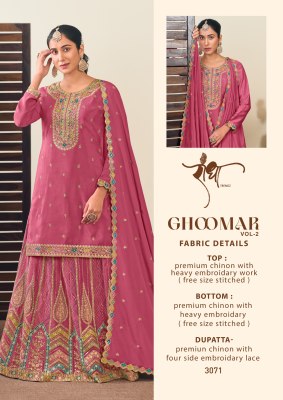 Ghoomar vol 2 by RAdha Trendz Heavy Chinon embroidered suit with lehenga and dupatta catalogue with low price readymade suit catalogs