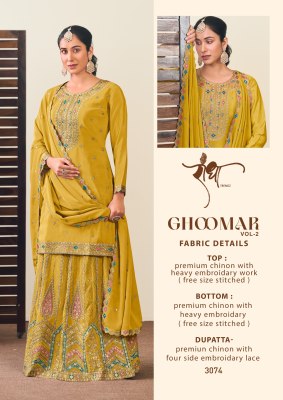 Ghoomar vol 2 by RAdha Trendz Heavy Chinon embroidered suit with lehenga and dupatta catalogue with low price readymade suit catalogs