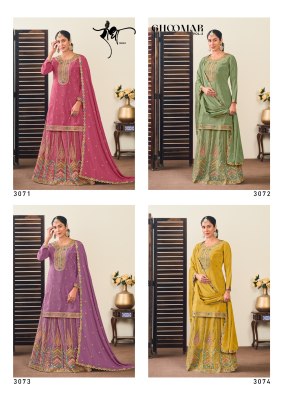 Ghoomar vol 2 by RAdha Trendz Heavy Chinon embroidered suit with lehenga and dupatta catalogue with low price readymade suit catalogs
