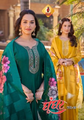 Ghunghat vol 3 by Shruti Suit Party wear Traditional Anarkali suit catalogue at low rate wholesale catalogs