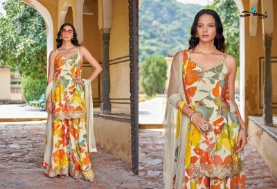 Ginni 2 by Your Choice Embroidered Designer Sharara Suit catalogue with low price fancy sharara suit Catalogs