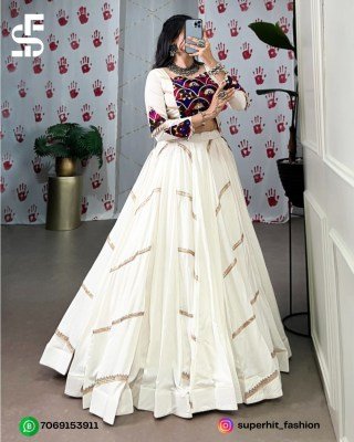 Glamorous Navratri Rayon Lehenga Choli with Original Mirror Gamthi And Sequins Lace Work Wholesale lehenga choli