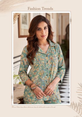 Glory by Kadlee Viscose Slub Printed Co ord set Catalogue at wholesale rate  co ord set catalogs