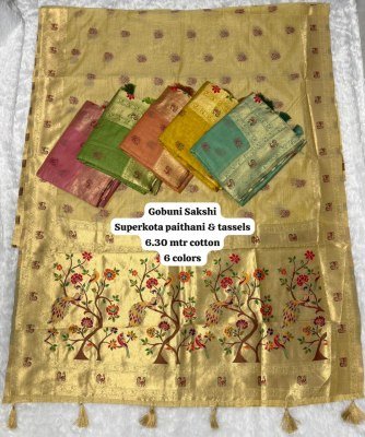 Gobuni Sakshi Series 4001-4006 Superkota Paithani Saree with Blouse sarees catalogs