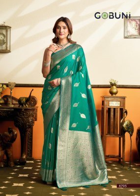 Gobuni Saroj Premium Soft Silk Saree with Tassels sarees catalogs