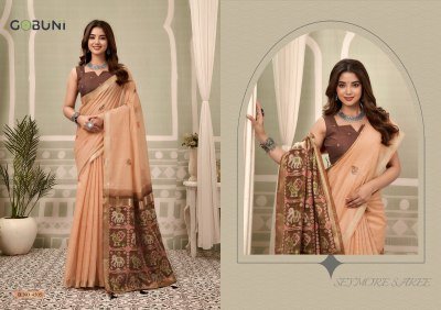 Gobuni Shanaya Premium Cotton Saree with Elegant Woven Zari Border Patola Pallu sarees catalogs