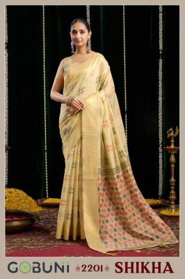Gobuni Shikha Soft Spun Cotton Saree with Jari Border & Zhallar sarees catalogs