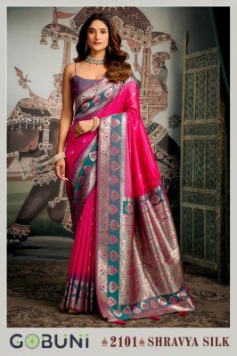 Gobuni Shravya Silk Premium Soft Silk Saree with Mina Work & Jhallar sarees catalogs