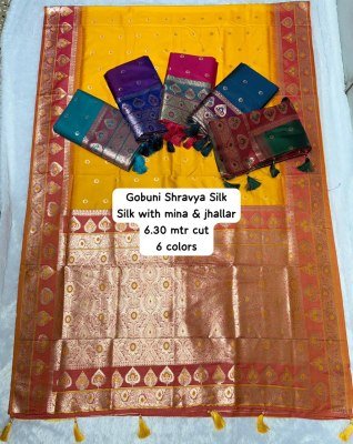 Gobuni Shravya Silk Premium Soft Silk Saree with Mina Work & Jhallar sarees catalogs