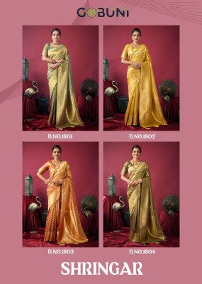 Gobuni Shringar Tissue Silk Saree with Zhallar Border sarees catalogs