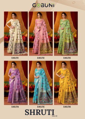 Gobuni Shruti Vol-2 Katha Work Modal Saree Collection sarees catalogs