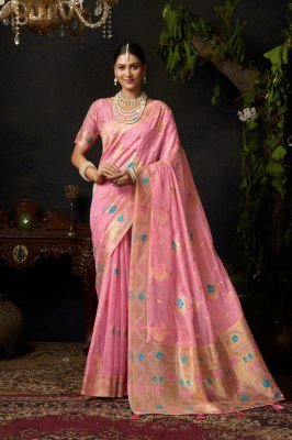 Gobuni Sundari Vol 2 Organza Khadi Saree with Zhallar 