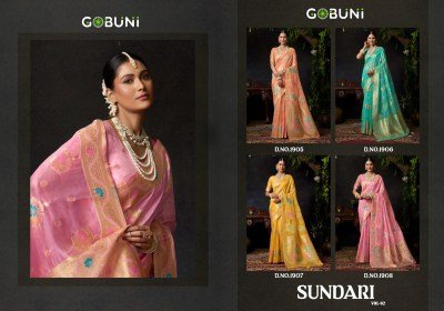Gobuni Sundari Vol 2 Organza Khadi Saree with Zhallar Wholesale Ethnic Elegance sarees catalogs