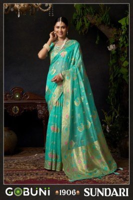 Gobuni Sundari Vol 2 Organza Khadi Saree with Zhallar Wholesale Ethnic Elegance sarees catalogs