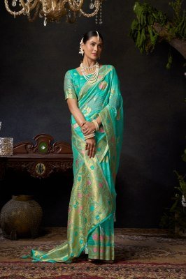 Gobuni Sundari Vol 2 Organza Khadi Saree with Zhallar sarees catalogs