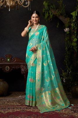 Gobuni Sundari Vol 2 Organza Khadi Saree with Zhallar sarees catalogs