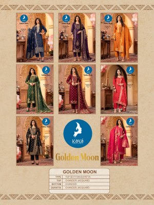 Golden Moon by Kaya chanderi designer straight cut kurti pant and dupatta collection at amaviexpo readymade suit catalogs