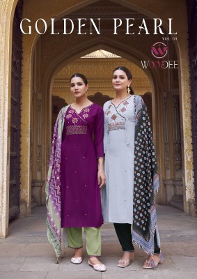 Golden Pearl vol 1 by Woodee Premium Top pant with Dupatta catalogue  Amavi