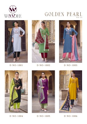 Golden Pearl vol 1 by Woodee Premium Top pant with Dupatta catalogue  readymade suit catalogs